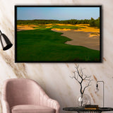 Sand Valley Golf Resort, Mammoth Dunes Course Hole 07, Nekoosa, Wisconsin, Framed Canvas Prints Wall Art Decor, Floating Frame