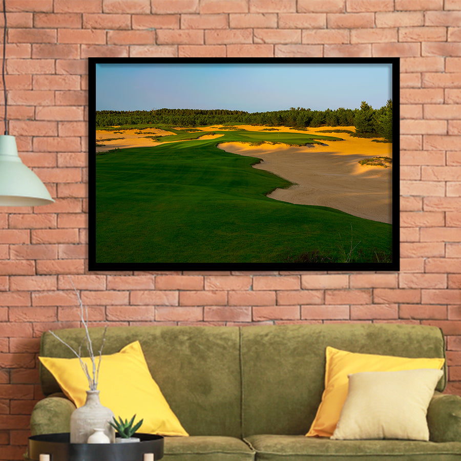 Sand Valley Golf Resort, Mammoth Dunes Course Hole 07, Nekoosa, Wisconsin, Golf Sport Print, Framed Art Prints Home Decor
