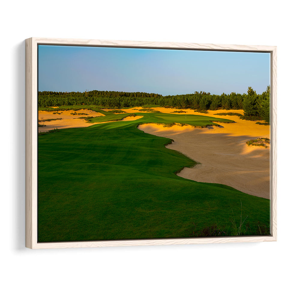 Sand Valley Golf Resort, Mammoth Dunes Course Hole 07, Nekoosa, Wisconsin, Framed Canvas Prints Wall Art Decor, Floating Frame