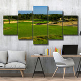 Sand Valley Golf Resort, Mammoth Dunes Course Hole 16, Nekoosa, Wisconsin, Golf Art Print, 5 Panels Canvas Prints Wall Art