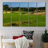 Sand Valley Golf Resort, Mammoth Dunes Course Hole 16, Nekoosa, Wisconsin, 5 Panels Extra Large Canvas Prints Wall Art Decor
