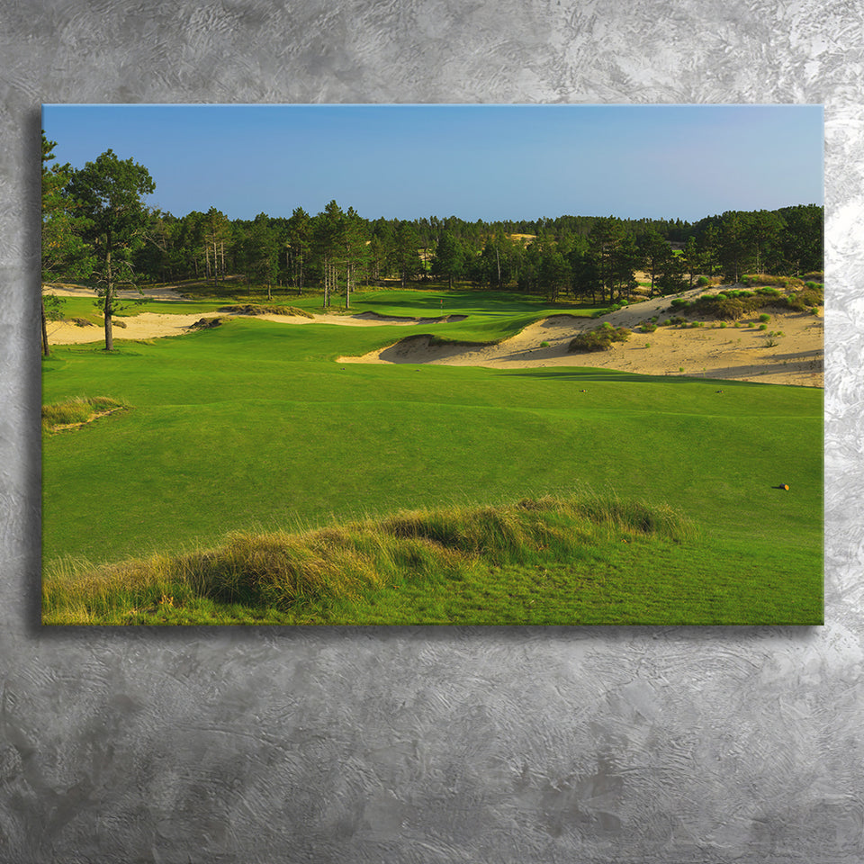 Sand Valley Golf Resort, Mammoth Dunes Course Hole 16, Nekoosa, Wisconsin, Golf Art Print, Canvas Prints Wall Art