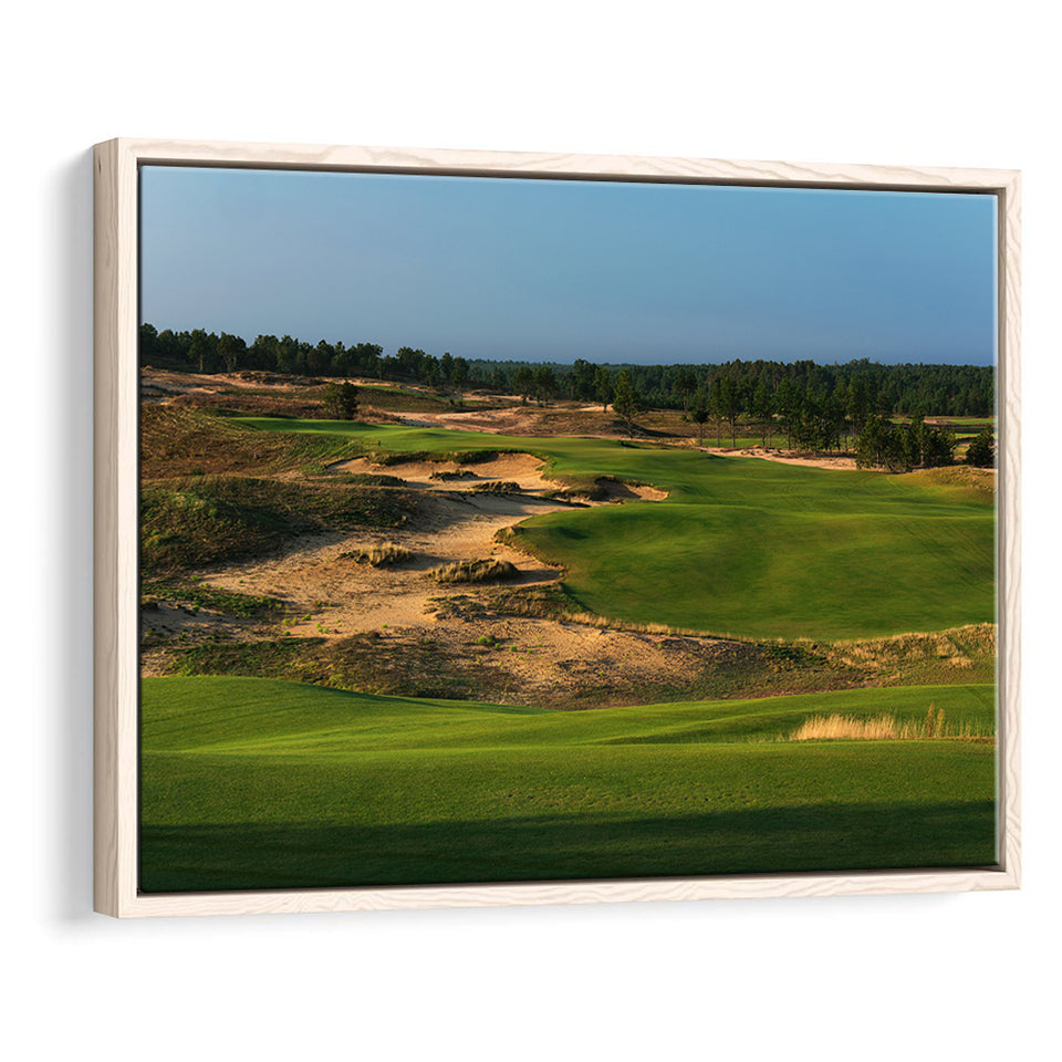Sand Valley Golf Resort, Sand Valley Course Hole 01, Nekoosa, Wisconsin, Framed Canvas Prints Wall Art Decor, Floating Frame