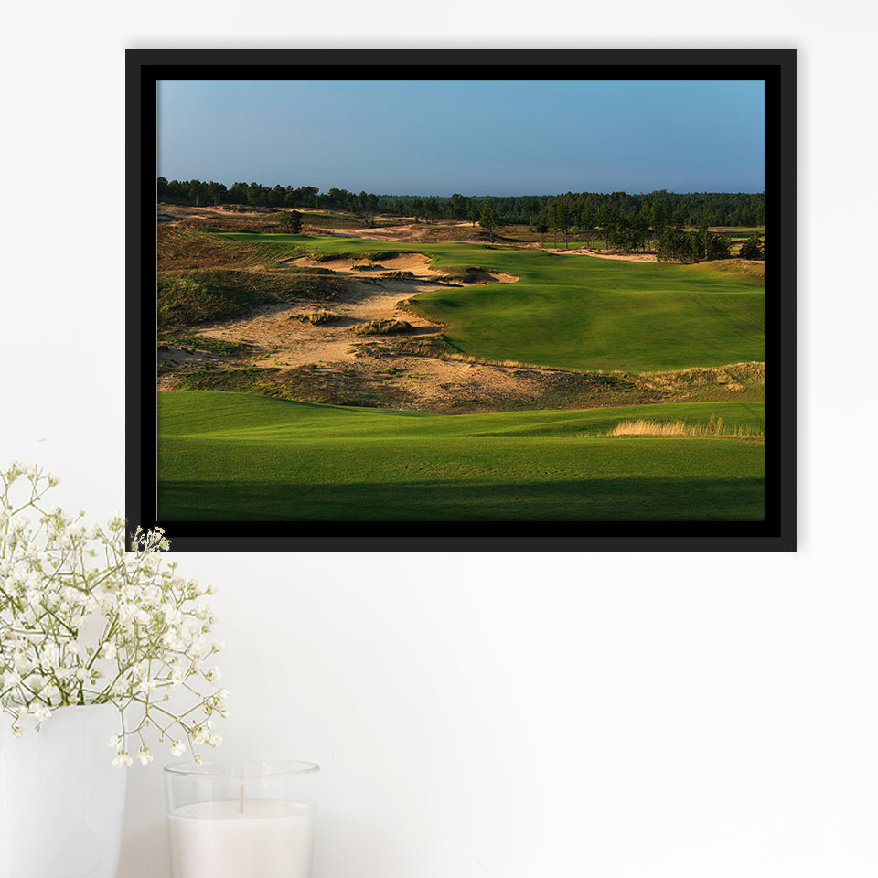 Sand Valley Golf Resort, Sand Valley Course Hole 01, Nekoosa, Wisconsin, Framed Canvas Prints Wall Art Decor, Floating Frame