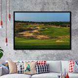 Sand Valley Golf Resort, Sand Valley Course Hole 01, Nekoosa, Wisconsin, Golf Sport Print, Framed Art Prints Home Decor