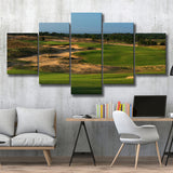 Sand Valley Golf Resort, Sand Valley Course Hole 01, Nekoosa, Wisconsin, Golf Art Print, 5 Panels Canvas Prints Wall Art