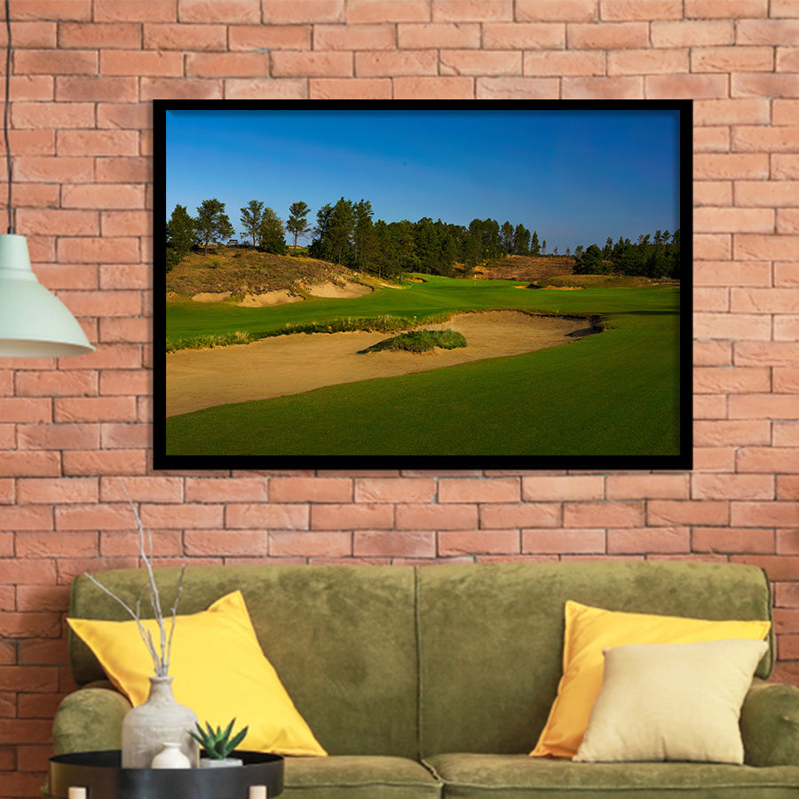 Sand Valley Golf Resort, Sand Valley Course Hole 07, Nekoosa, Wisconsin, Golf Sport Print, Framed Art Prints Home Decor
