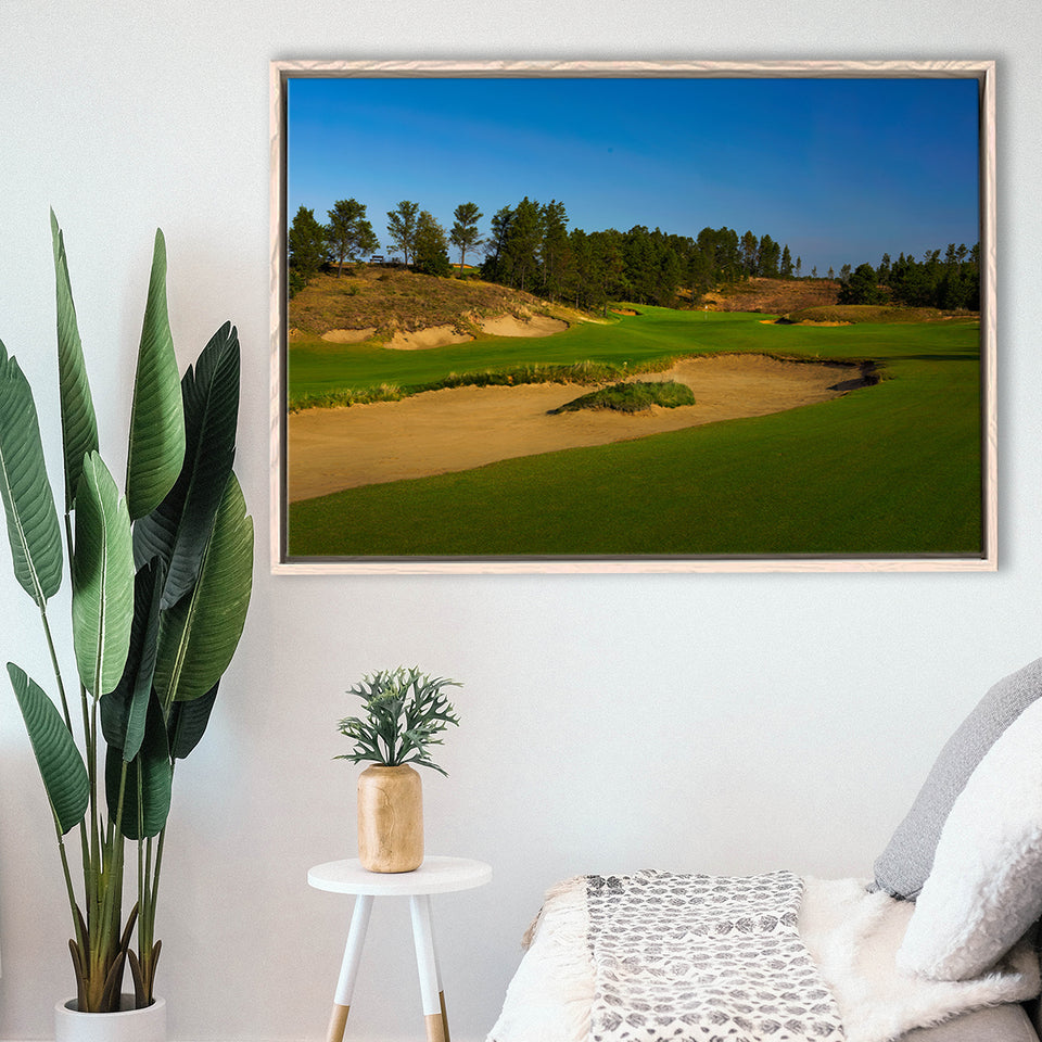 Sand Valley Golf Resort, Sand Valley Course Hole 07, Nekoosa, Wisconsin, Framed Canvas Prints Wall Art Decor, Floating Frame