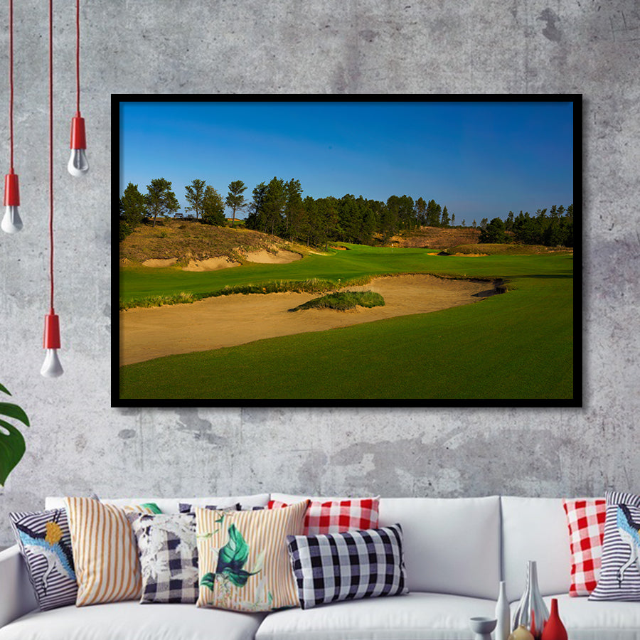 Sand Valley Golf Resort, Sand Valley Course Hole 07, Nekoosa, Wisconsin, Golf Sport Print, Framed Art Prints Home Decor