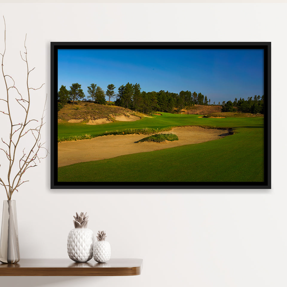 Sand Valley Golf Resort, Sand Valley Course Hole 07, Nekoosa, Wisconsin, Framed Canvas Prints Wall Art Decor, Floating Frame