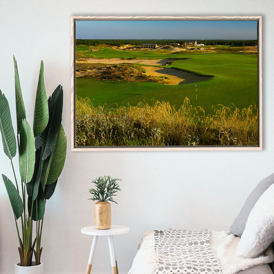 Sand Valley Golf Resort, Sand Valley Course Hole 18, Nekoosa, Wisconsin, Framed Canvas Prints Wall Art Decor, Floating Frame