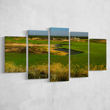 Sand Valley Golf Resort, Sand Valley Course Hole 18, Nekoosa, Wisconsin, Golf Art Print, 5 Panels Canvas Prints Wall Art