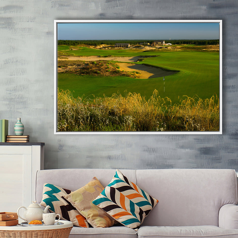 Sand Valley Golf Resort, Sand Valley Course Hole 18, Nekoosa, Wisconsin, Framed Canvas Prints Wall Art Decor, Floating Frame