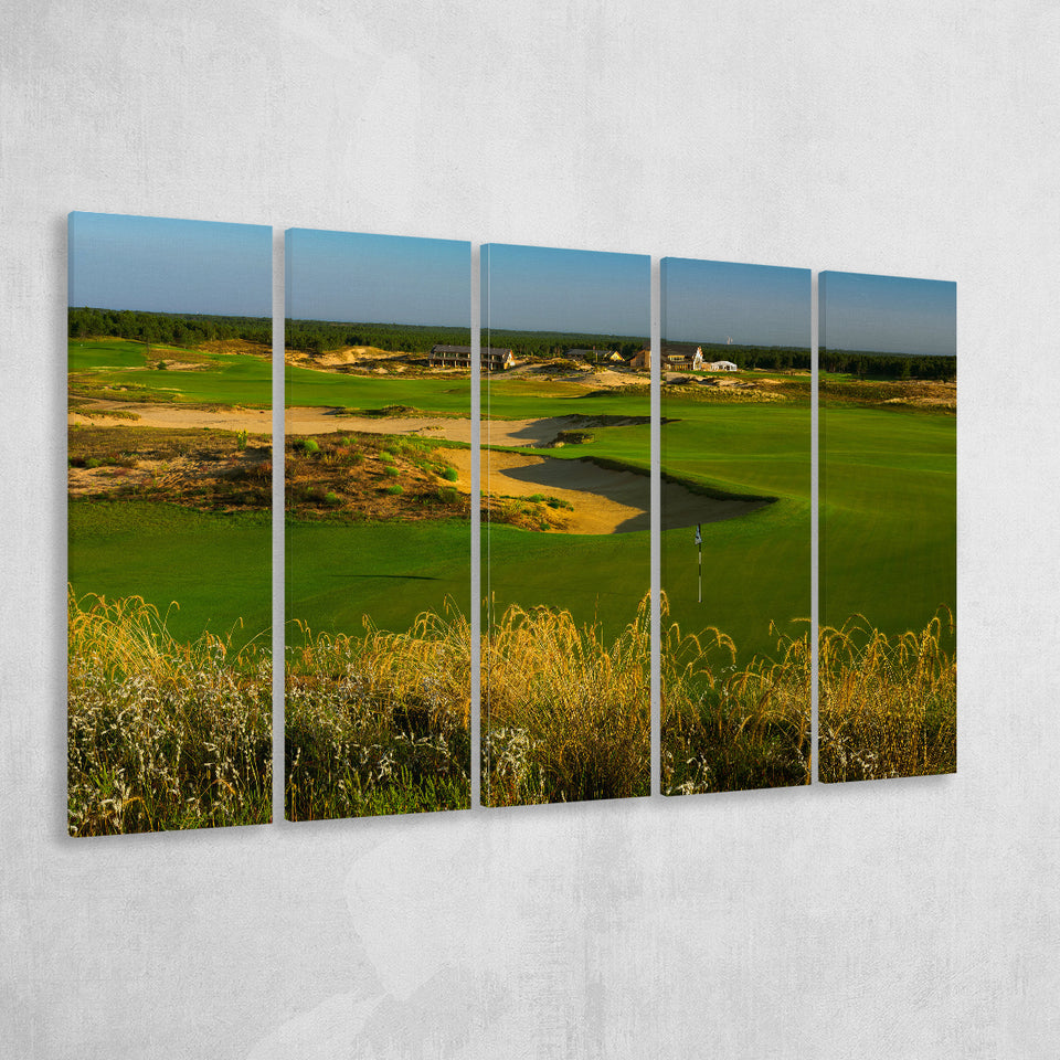 Sand Valley Golf Resort, Sand Valley Course Hole 18, Nekoosa, Wisconsin, 5 Panels Extra Large Canvas Prints Wall Art Decor