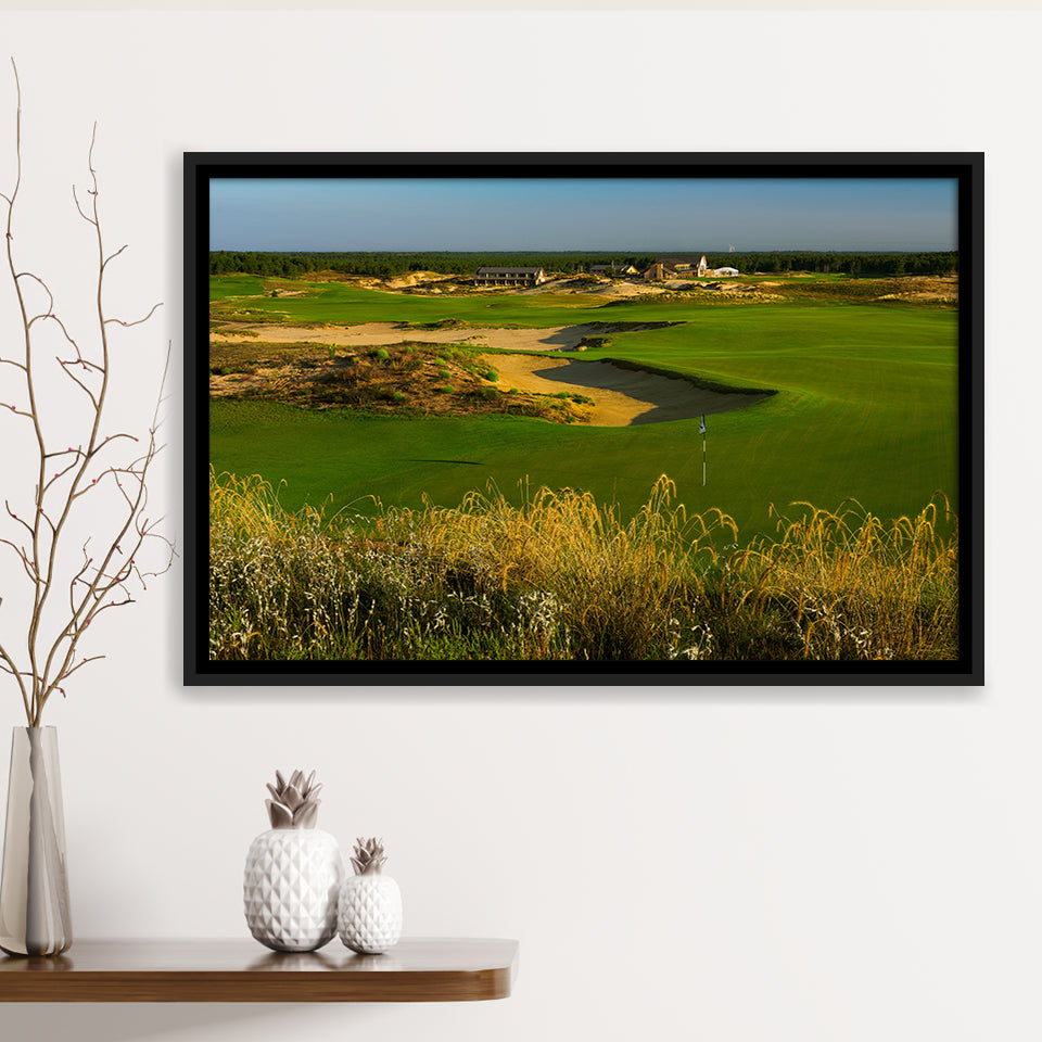 Sand Valley Golf Resort, Sand Valley Course Hole 18, Nekoosa, Wisconsin, Framed Canvas Prints Wall Art Decor, Floating Frame