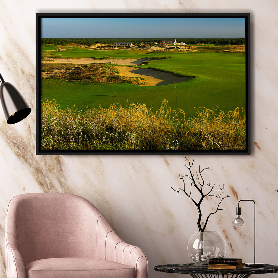 Sand Valley Golf Resort, Sand Valley Course Hole 18, Nekoosa, Wisconsin, Framed Canvas Prints Wall Art Decor, Floating Frame