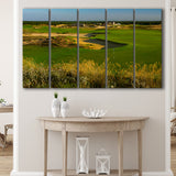 Sand Valley Golf Resort, Sand Valley Course Hole 18, Nekoosa, Wisconsin, 5 Panels Extra Large Canvas Prints Wall Art Decor