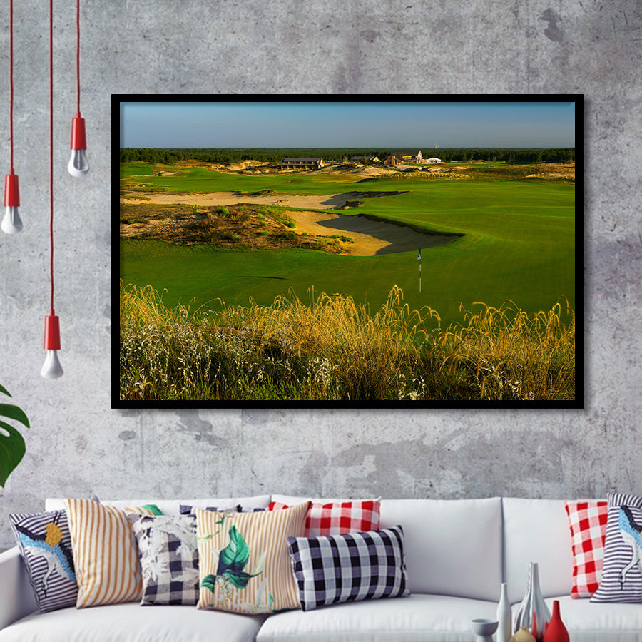 Sand Valley Golf Resort, Sand Valley Course Hole 18, Nekoosa, Wisconsin, Golf Sport Print, Framed Art Prints Home Decor