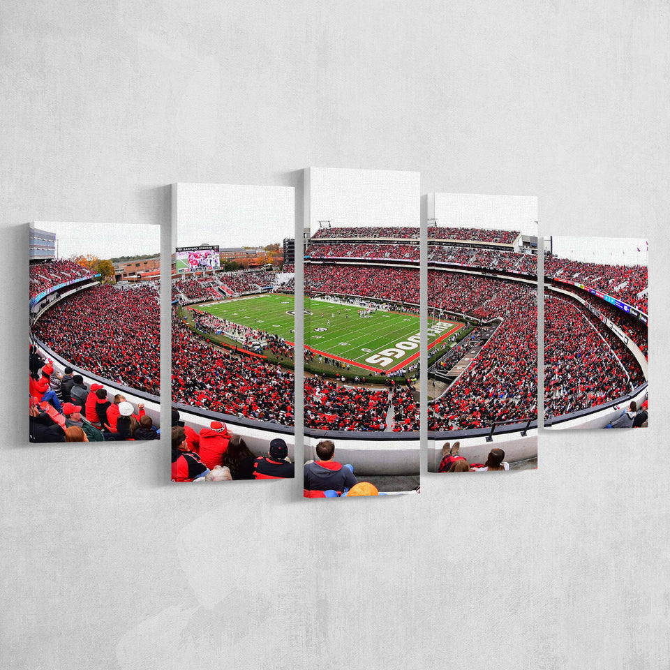 Sanford Stadium Canvas Prints Georgia Bulldogs Wall Art American,Multi Panels,Sport Stadium Art Prints, Fan Gift