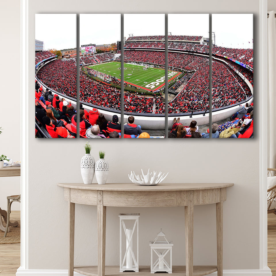 Sanford Stadium Canvas Prints Georgia Bulldogs Wall Art American,Multi Panels B,Sport Stadium Art Prints, Fan Gift