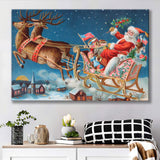 Santa Claus Merry Christmas Xmas Canvas Prints Wall Art - Painting Canvas, Home Wall Decor, For Sale, Canvas Gift