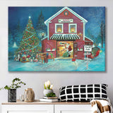 Santas Workshop Xmas Canvas Prints Wall Art - Painting Canvas, Home Wall Decor, For Sale, Canvas Gift