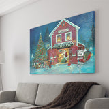 Santas Workshop Xmas Canvas Prints Wall Art - Painting Canvas, Home Wall Decor, For Sale, Canvas Gift
