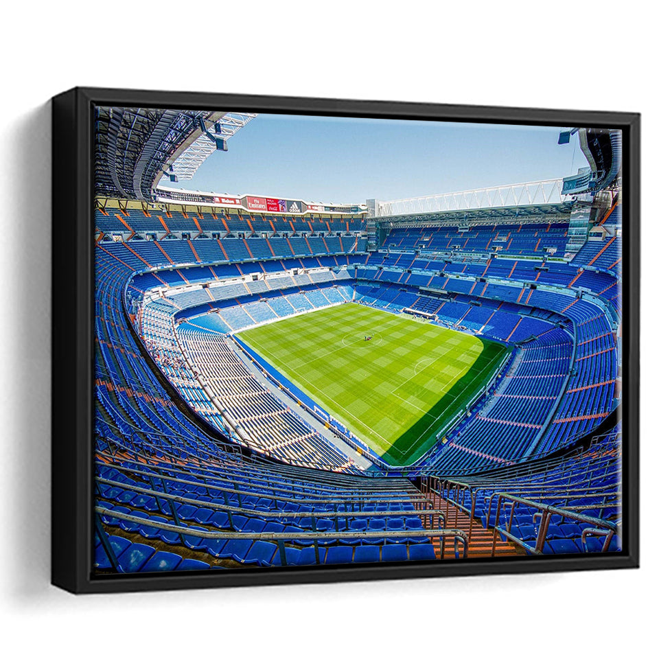 Santiago Bernabeu Stadium Framed Canvas Prints Wall Art Real Madrid,Sport Stadium Art Prints, Fan Gift