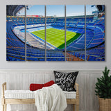 Santiago Bernabeu Stadium Canvas Prints Wall Art Real Madrid,Multi Panels B,Sport Stadium Art Prints, Fan Gift