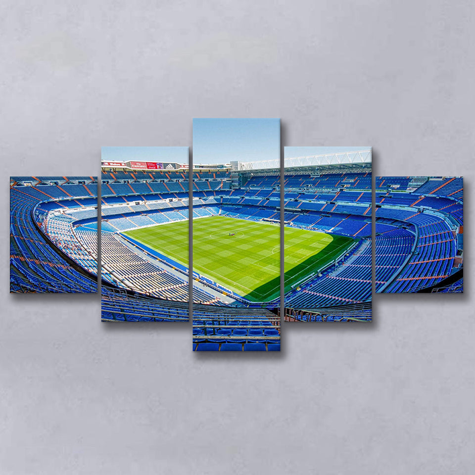 Santiago Bernabeu Stadium Canvas Prints Wall Art Real Madrid,Multi Panels,Sport Stadium Art Prints, Fan Gift