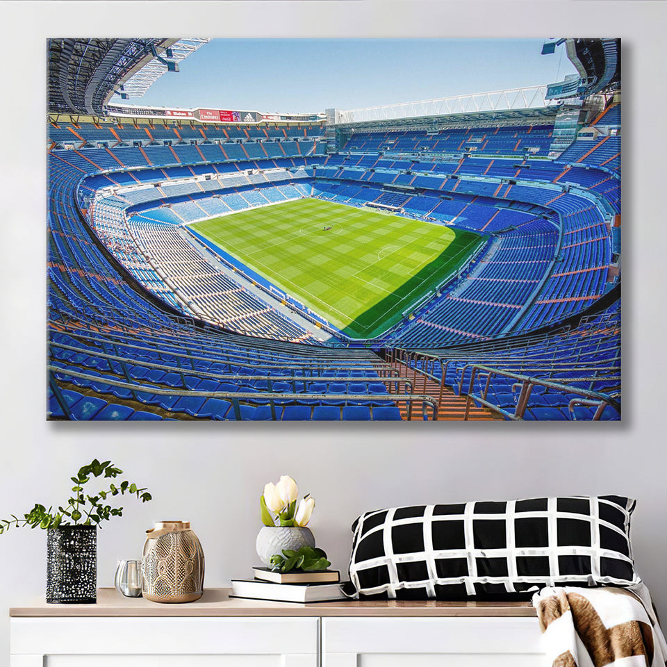 Santiago Bernabeu Stadium Canvas Prints Wall Art Real Madrid,Sport Stadium Art Prints, Fan Gift, Wall Decor