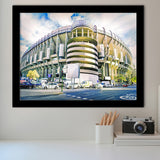 Santiago Bernabeu Stadium, Stadium Canvas, Sport Art, Gift for him, Framed Art Prints Wall Art Decor, Framed Picture