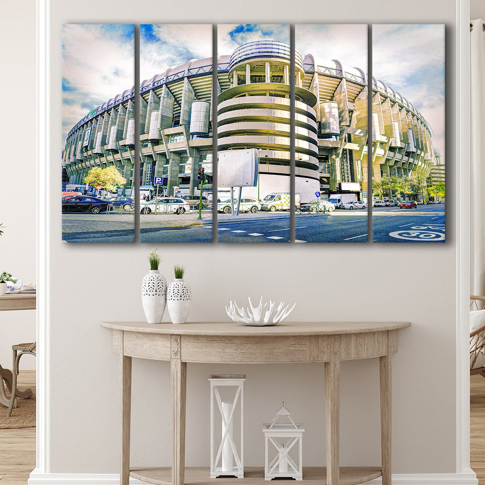 Santiago Bernabeu Stadium, Stadium Canvas, Sport Art, Gift for him, Multi Panels B, Canvas Prints Wall Art Decor