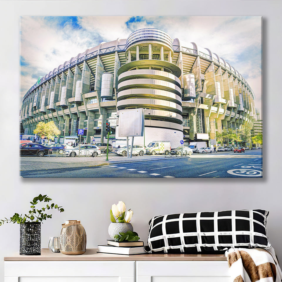 Santiago Bernabeu Stadium, Stadium Canvas, Sport Art, Gift for him, Fan Gift, Canvas Prints Wall Art Decor