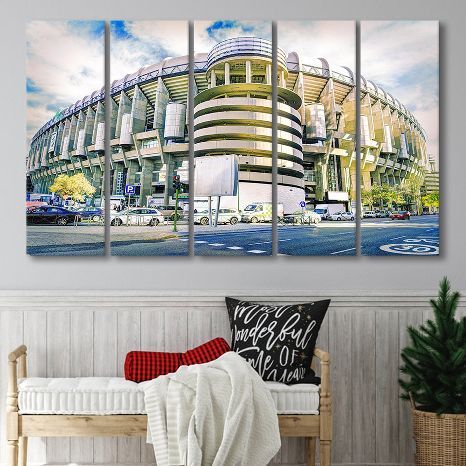 Santiago Bernabeu Stadium, Stadium Canvas, Sport Art, Gift for him, Multi Panels B, Canvas Prints Wall Art Decor