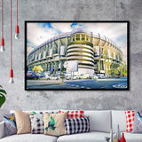 Santiago Bernabeu Stadium, Stadium Canvas, Sport Art, Gift for him, Framed Art Prints Wall Art Decor, Framed Picture