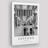 Sapporo Japan Black And White Art Canvas Prints Wall Art Home Decor
