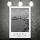 Sarasota Usa Black And White Art Canvas Prints Wall Art Home Decor