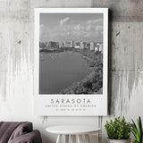 Sarasota Usa Black And White Art Canvas Prints Wall Art Home Decor