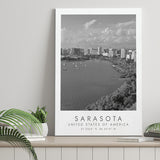 Sarasota Usa Black And White Art Canvas Prints Wall Art Home Decor