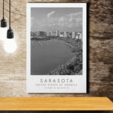 Sarasota Usa Black And White Art Canvas Prints Wall Art Home Decor