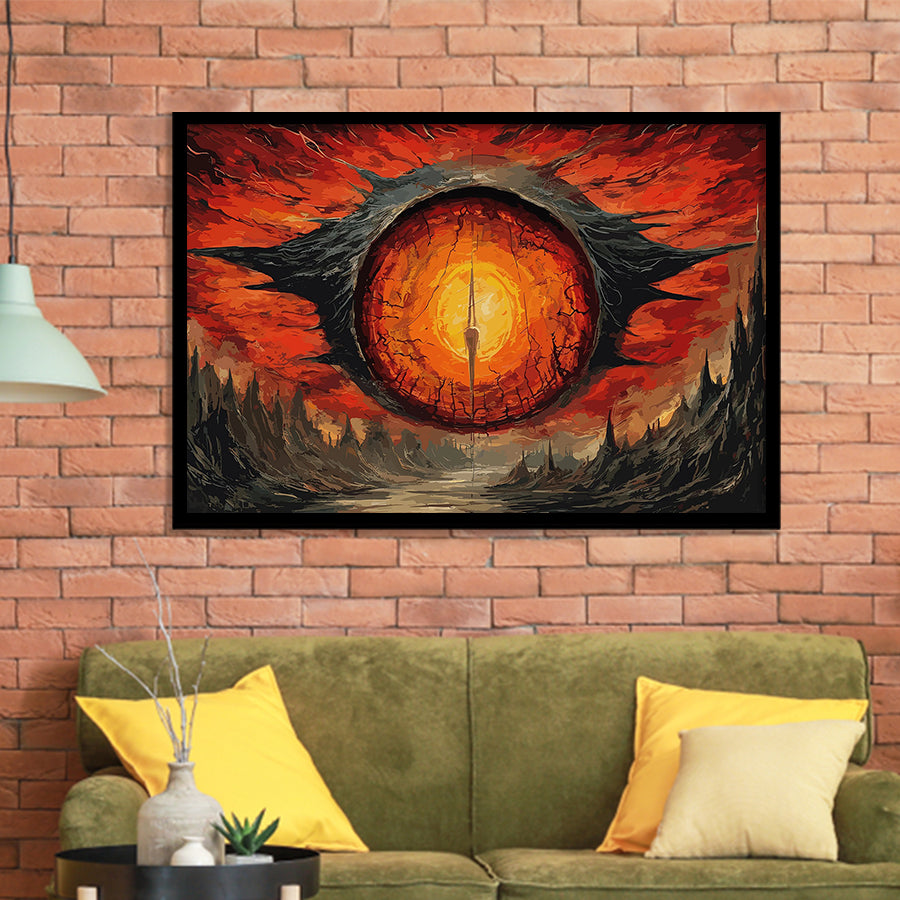 Sauron'S Eye Wall Art, Evil Eye Painting Art Framed Art Prints Wall Decor, Framed Picture, Large Art Prints