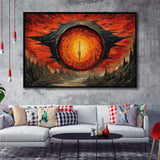 Sauron'S Eye Wall Art, Evil Eye Painting Art Framed Canvas Prints Wall Art, Floating Frame, Large Canvas Home Decor