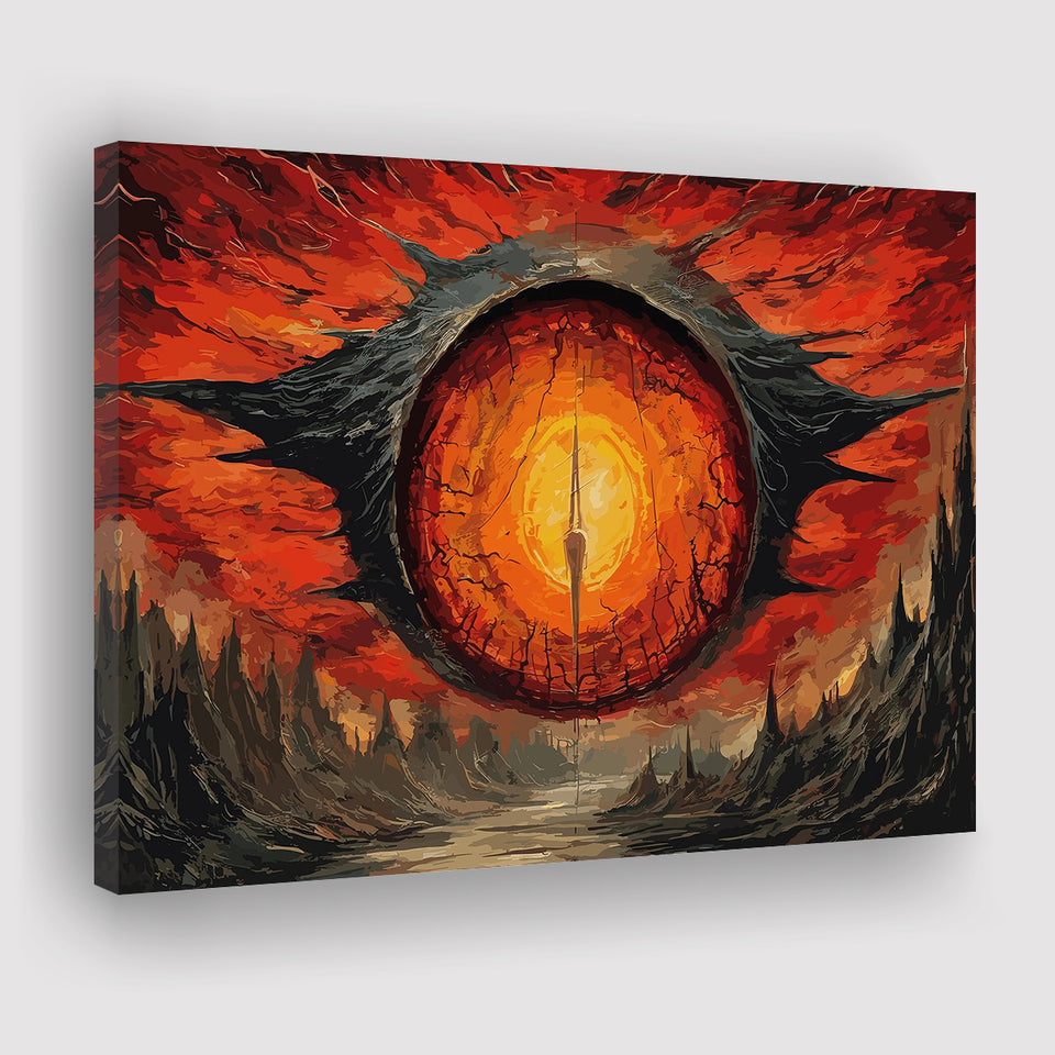 Sauron'S Eye Wall Art, Evil Eye Painting Art Canvas Prints Wall Art, Home Living Room Decor, Large Canvas
