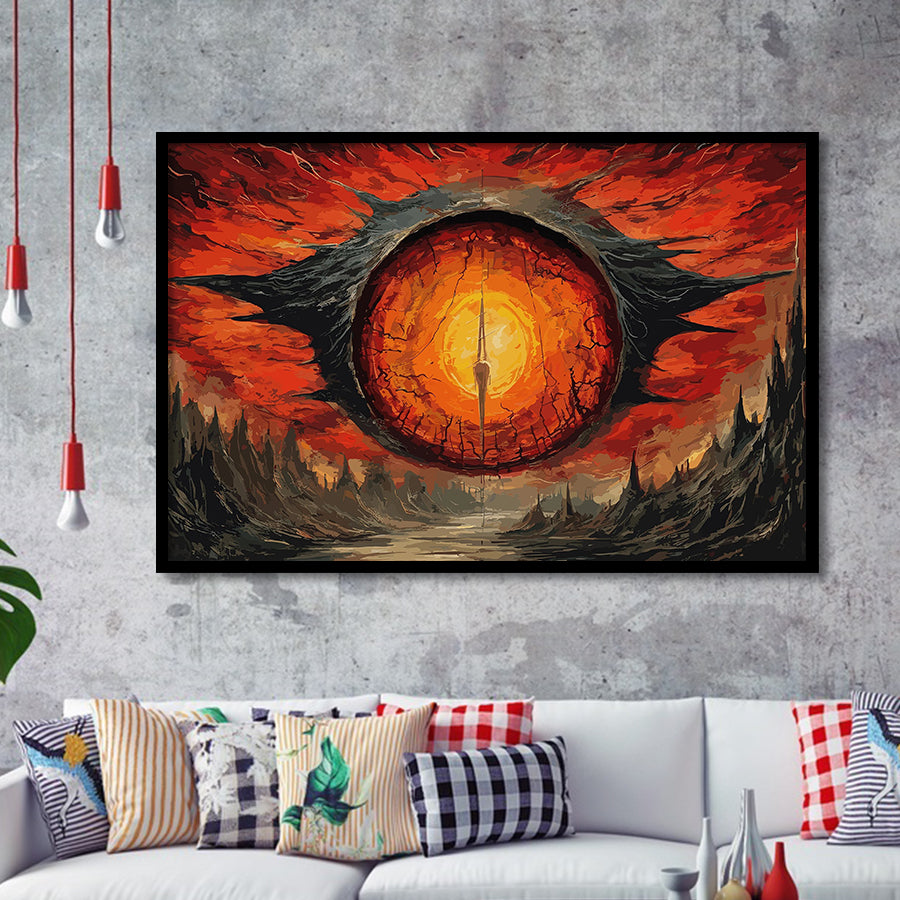 Sauron'S Eye Wall Art, Evil Eye Painting Art Framed Art Prints Wall Decor, Framed Picture, Large Art Prints