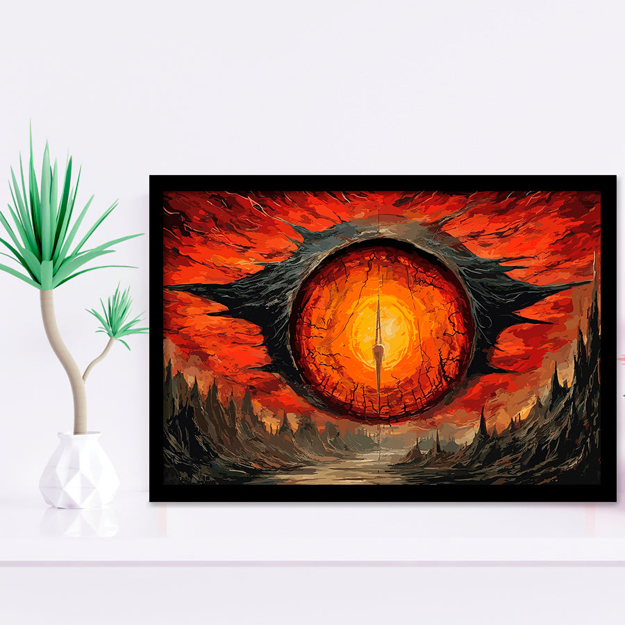 Sauron'S Eye Wall Art, Evil Eye Painting Art Framed Art Prints Wall Decor, Framed Picture, Large Art Prints
