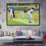 School Runs Cricket, Stadium Canvas, Sport Art, Gift for him, Framed Canvas Prints Wall Art Decor, Framed Picture