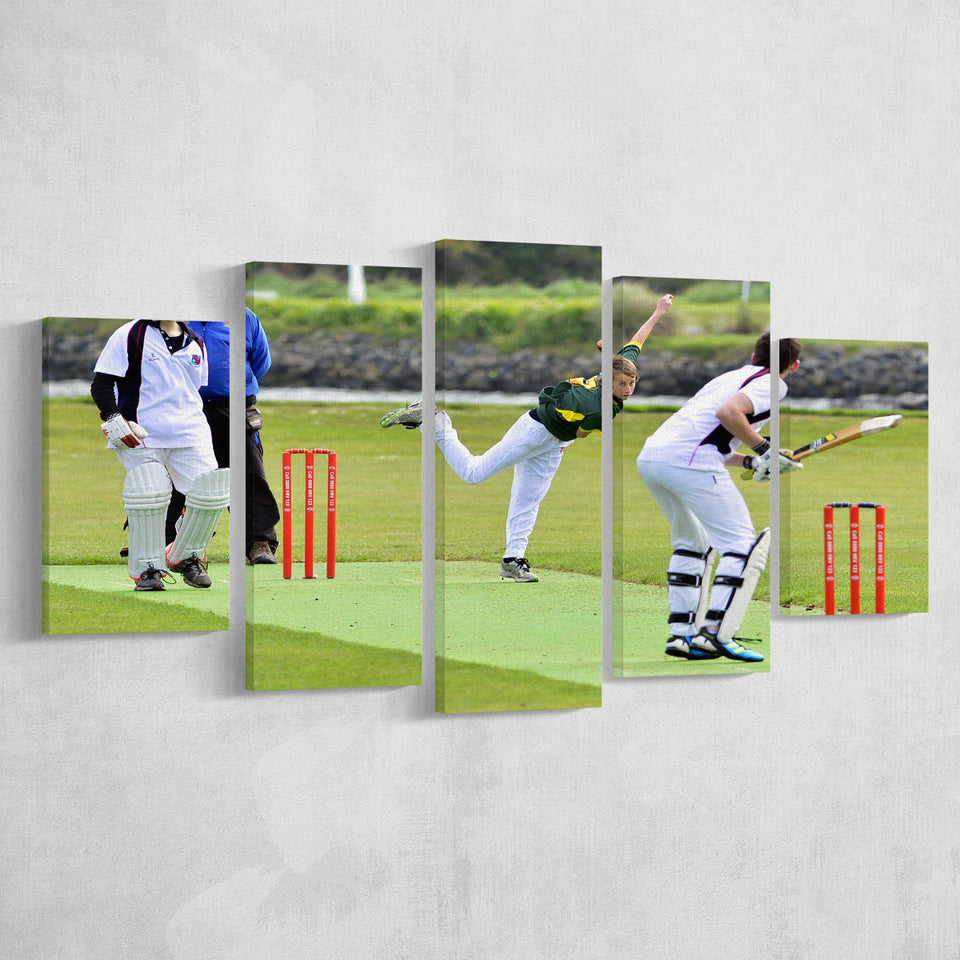 School Runs Cricket, Stadium Canvas, Sport Art, Large Canvas, Multi Panels, Canvas Prints Wall Art Decor