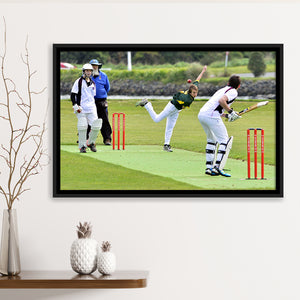 School Runs Cricket, Stadium Canvas, Sport Art, Gift for him, Framed Canvas Prints Wall Art Decor, Framed Picture