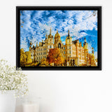 Schwerin Castle Painting Framed Canvas Prints Wall Art Decor - Painting Canvas, Framed Picture, Home Decor